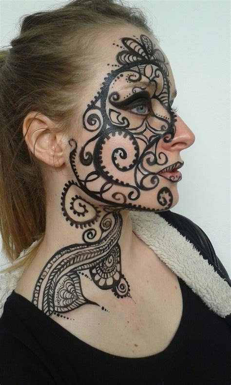 tattoo frau gesicht|150 Face tattoo.